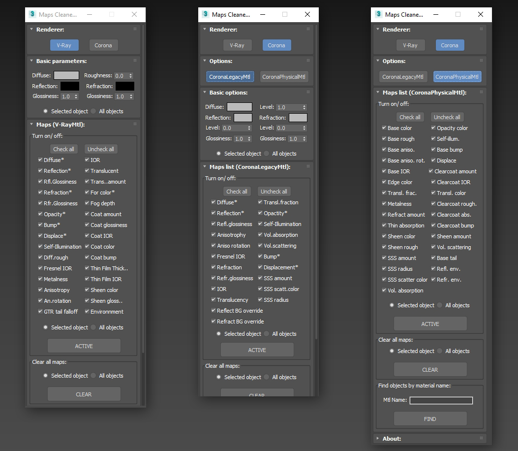 贴图材质删除管理工具 Archviztools Maps Cleaner V1.0-2